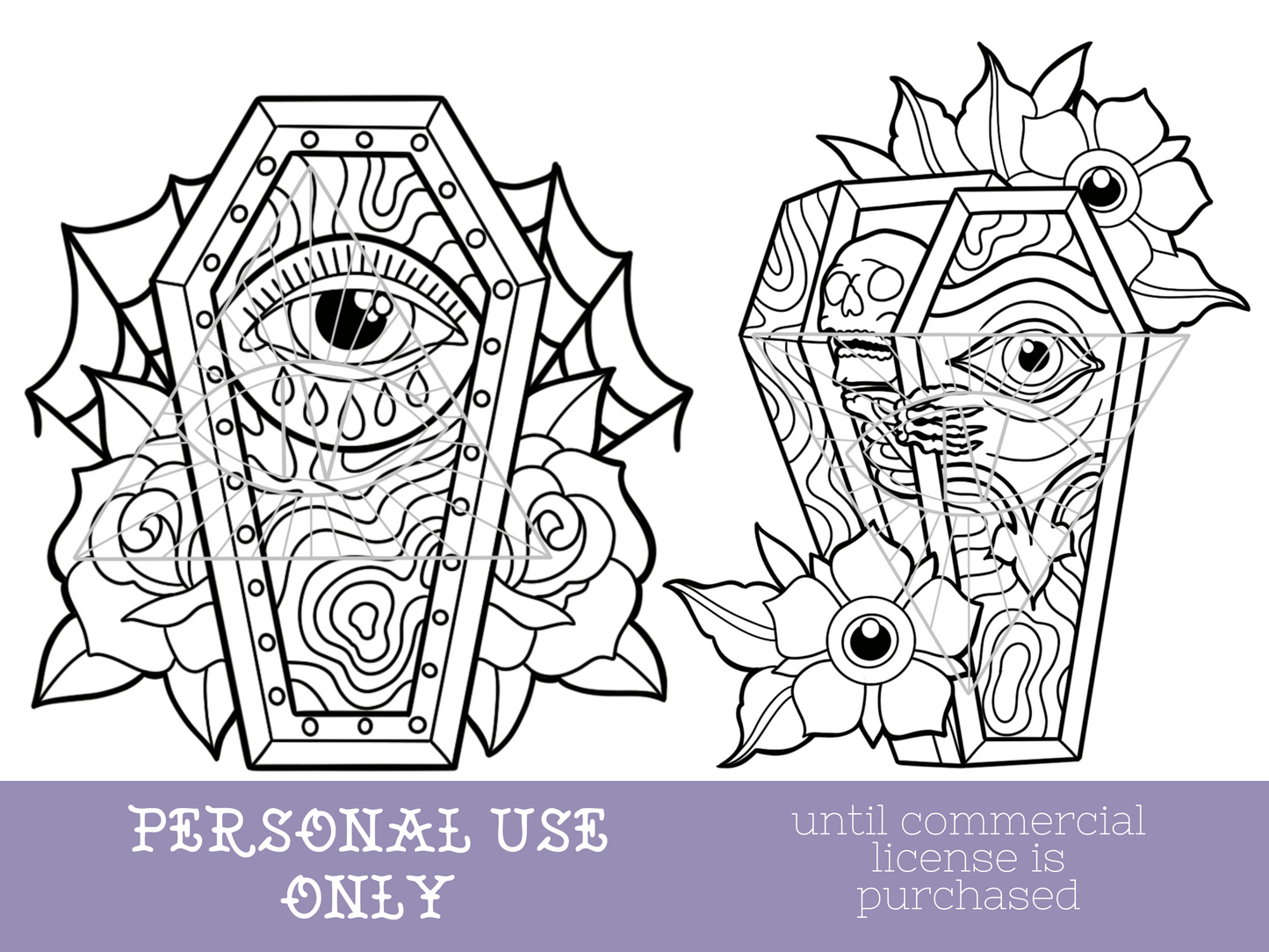 Coffin SVG PNG Laser Cut Halloween Files