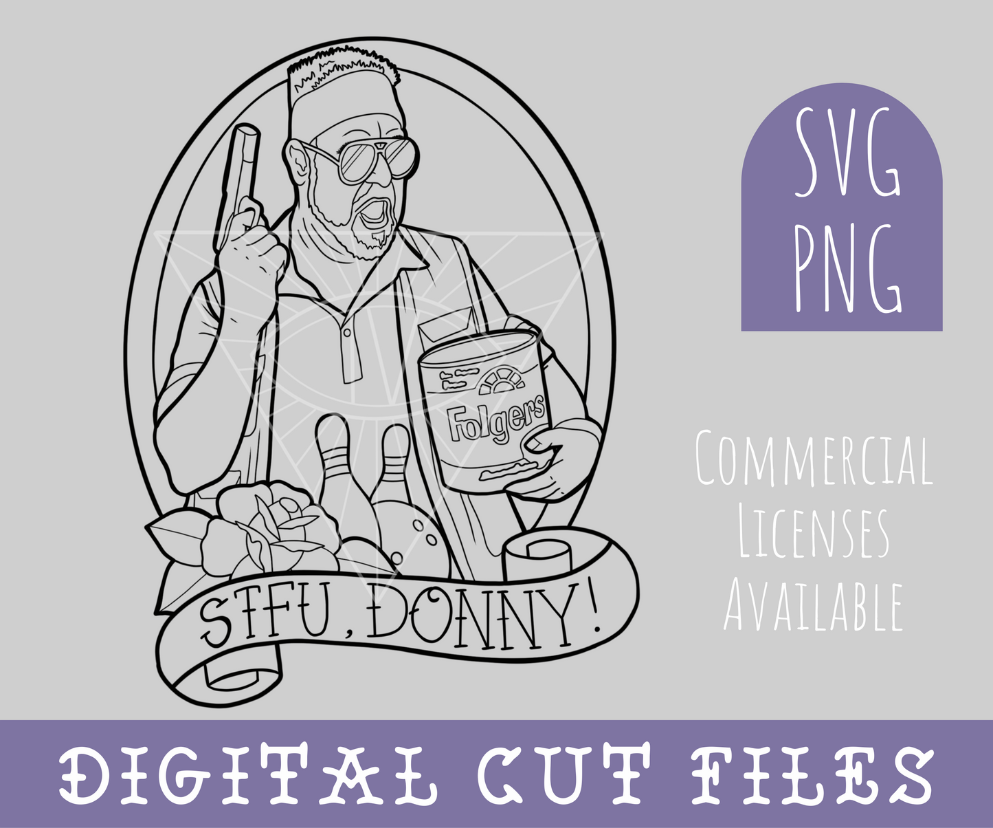 The Big Lebowski SVG PNG Bundle