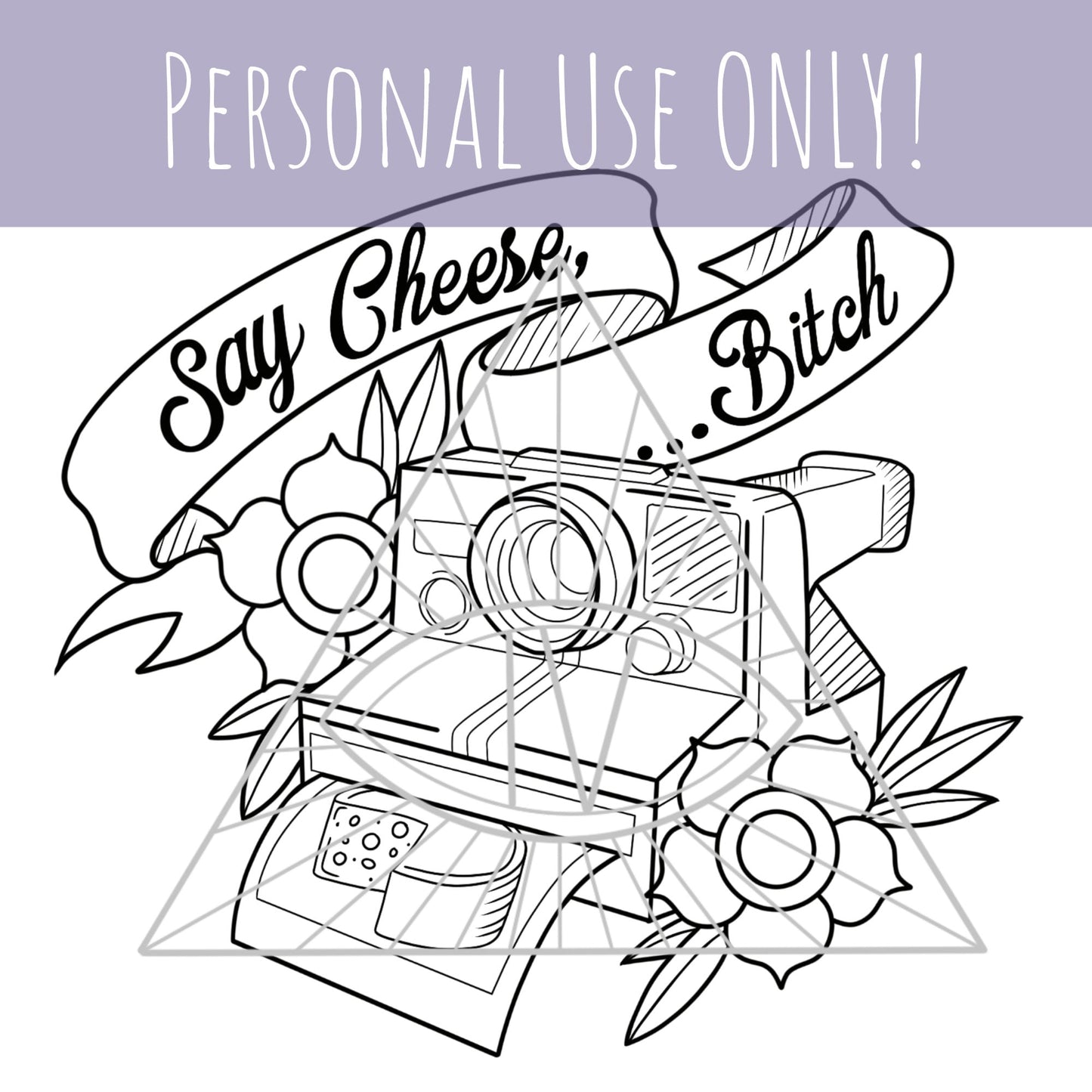 Polaroid Camera SVG PNG Files Bundle Digital Downloads: Sarcastic Funny