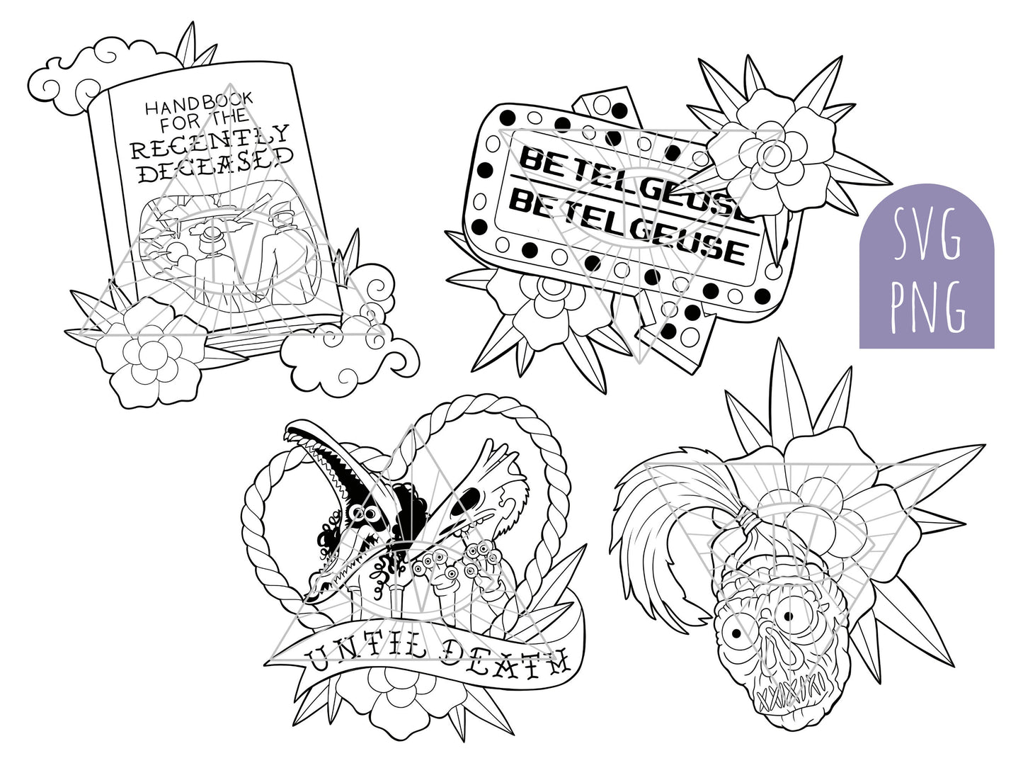 Classic Horror Beetlejuice SVG PNG Bundle