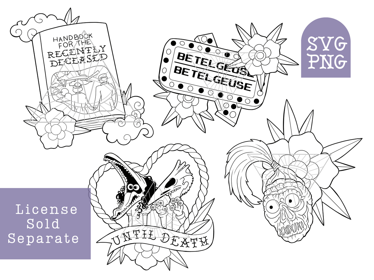 Classic Horror Beetlejuice SVG PNG Bundle