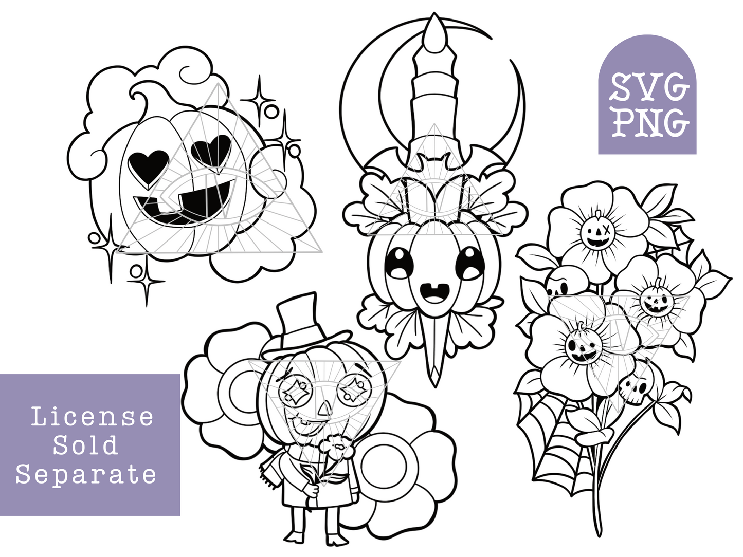 Cute Halloween Pumpkin SVG/PNG Art