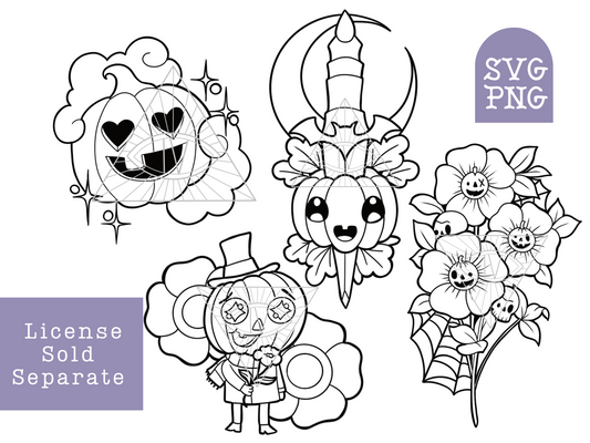 Cute Halloween Pumpkin SVG/PNG Art