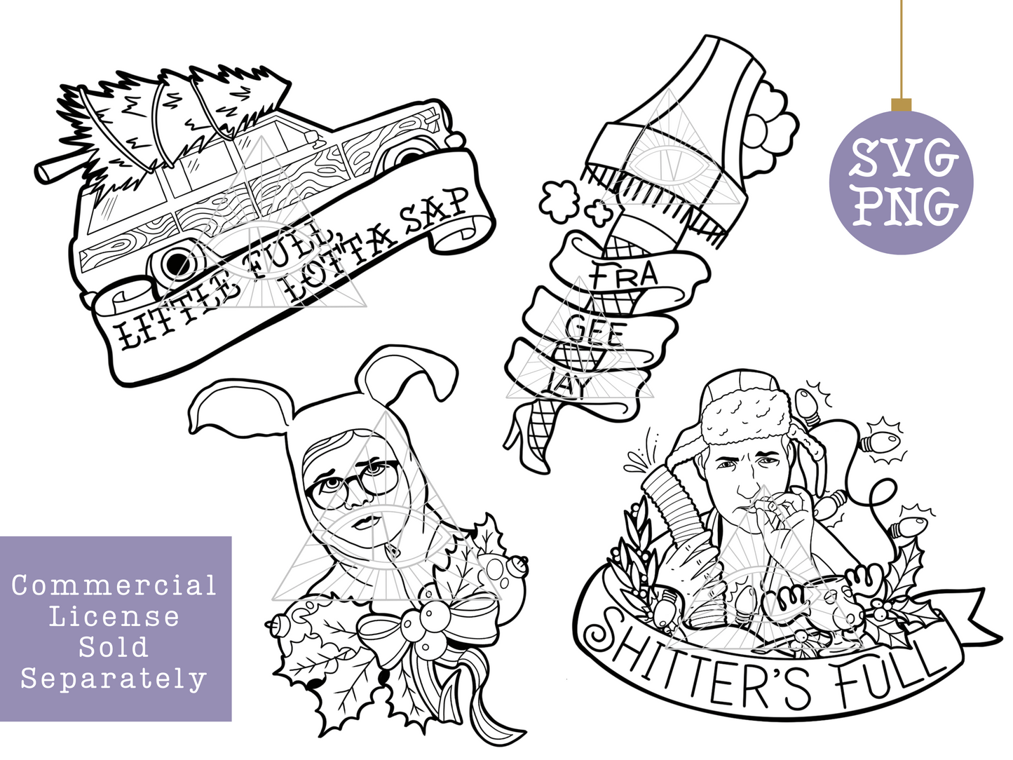 Christmas Story & Christmas Vacation Character SVG PNG Files