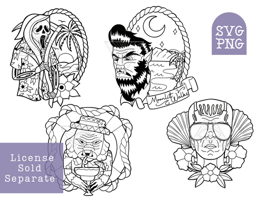 Classic Horror SVG PNG Digital Designs