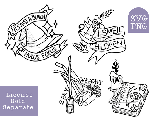 Classic Horror Hocus Pocus Digital Designs