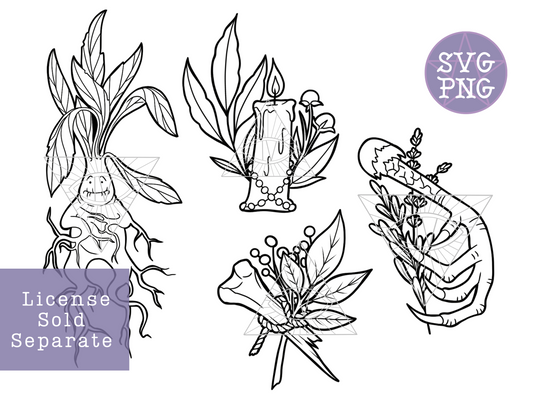 Witchy Vibes Mandrake SVG File