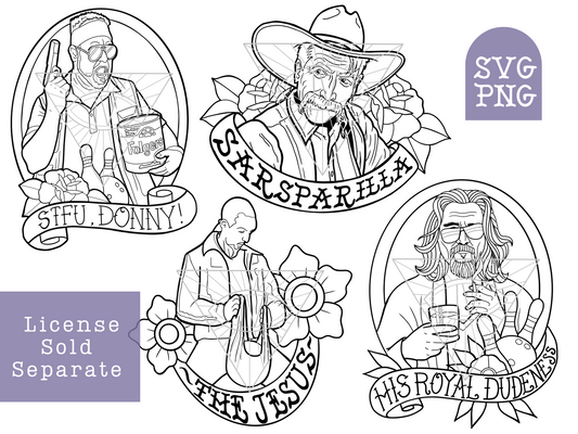 The Big Lebowski SVG PNG Bundle
