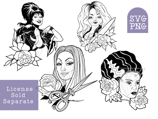 Classic Horror Queens SVG Cut Files