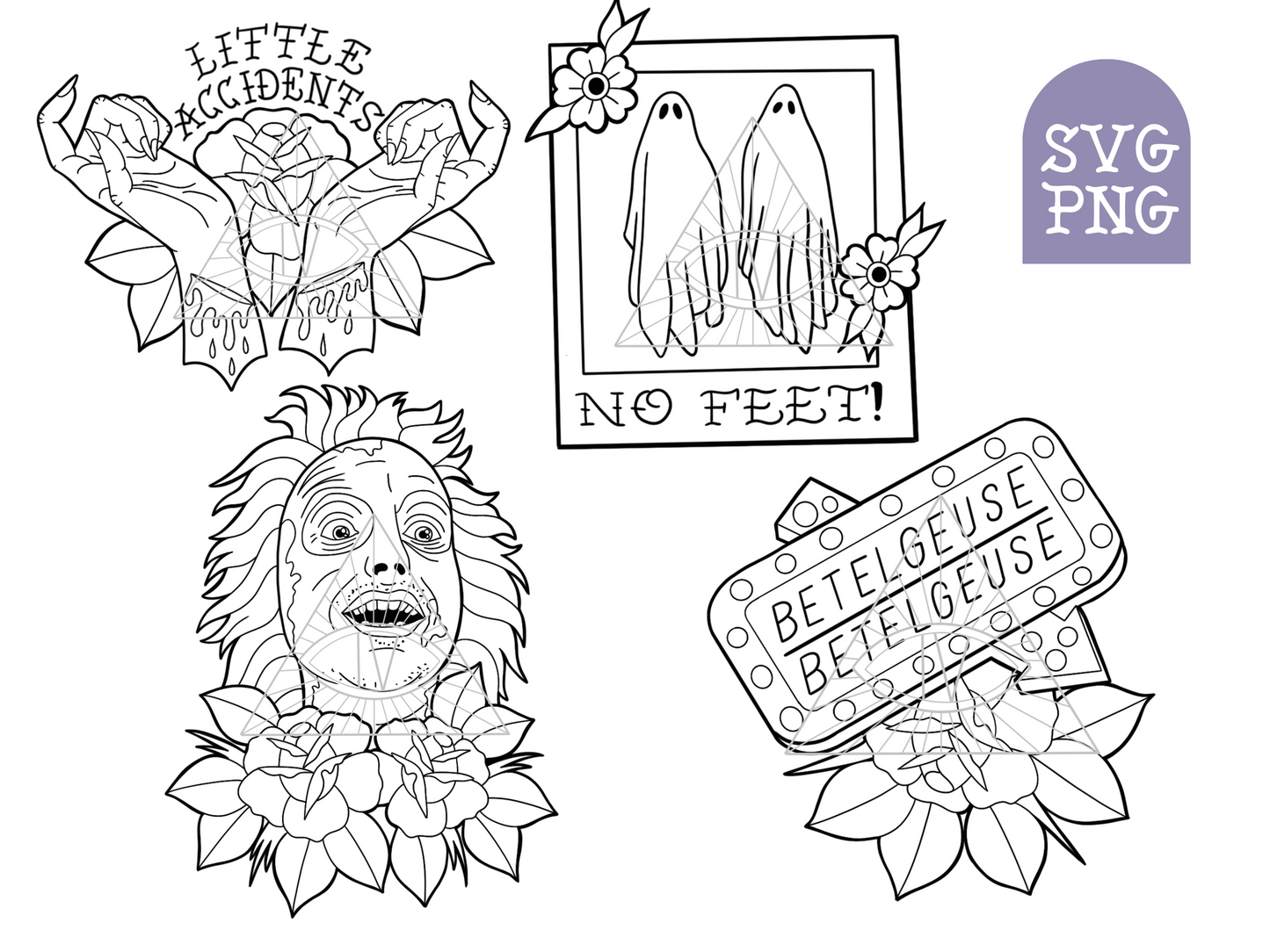 Classic Horror Beetlejuice SVG PNG Bundle