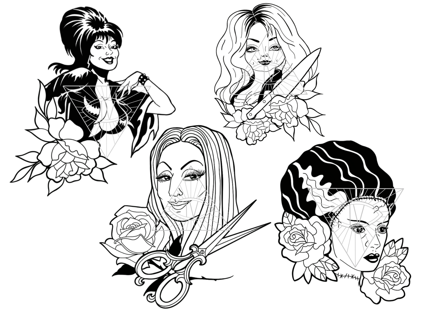 Classic Horror Queens SVG Cut Files