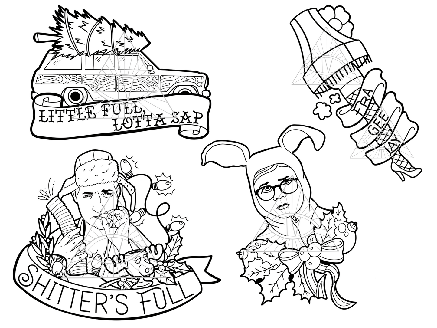 Christmas Story & Christmas Vacation Character SVG PNG Files