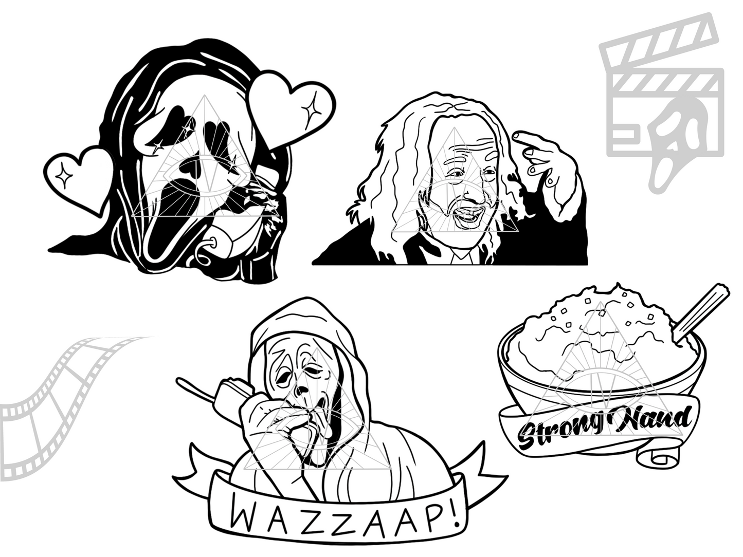 Classic Horror Movie Scream Ghostface SVG PNG