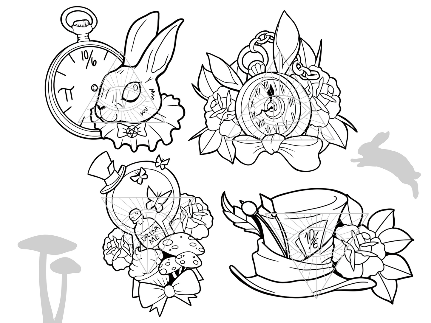 White Rabbit Alice in Wonderland SVG Files