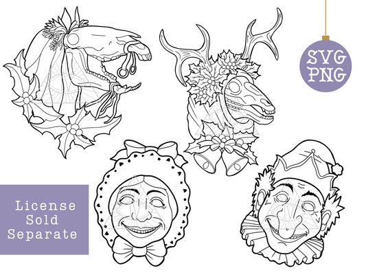 Mari Lywd Pagan SVG Christmas Designs
