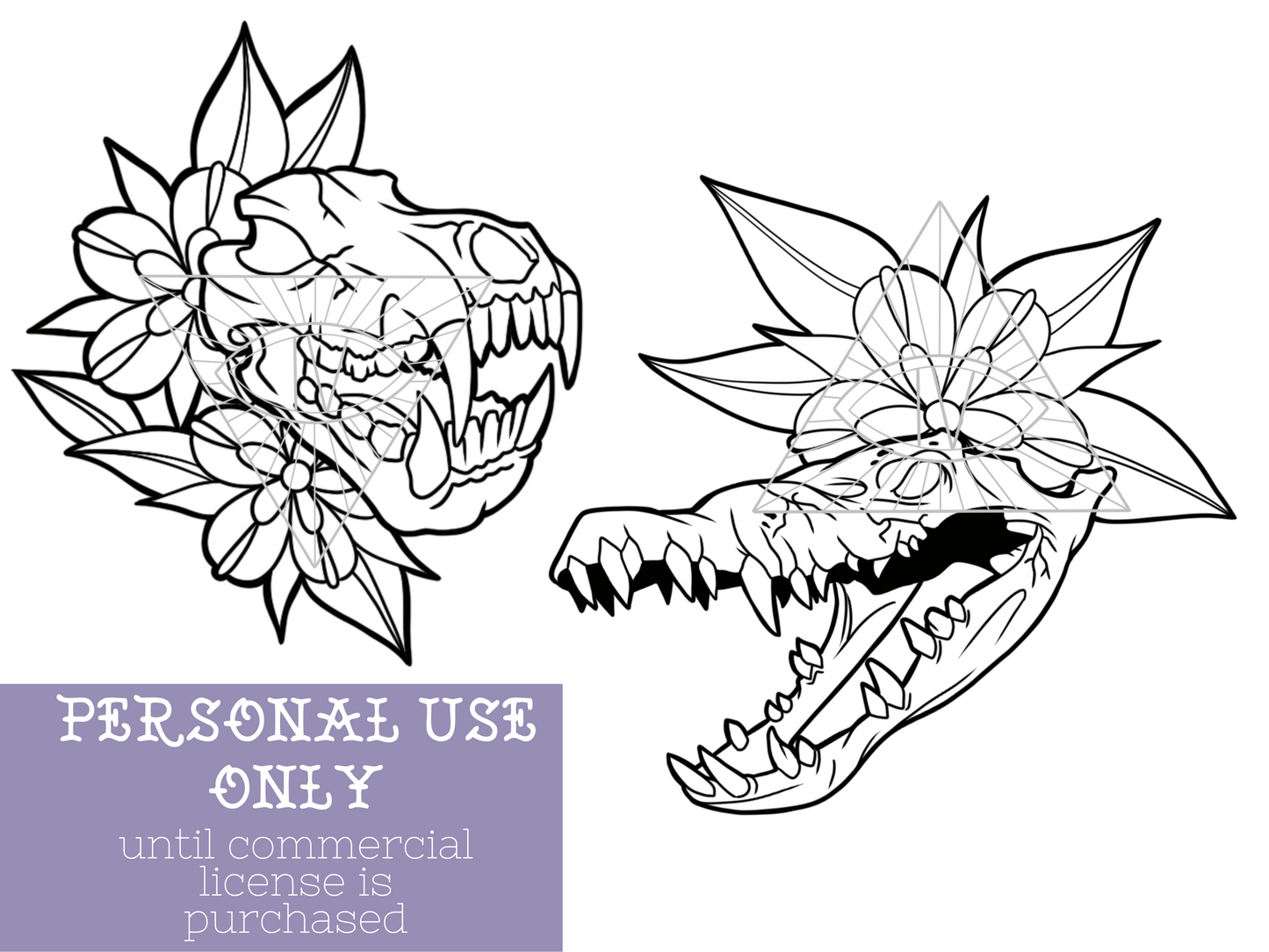 Animal Skull SVG PNG Bundle Laser Cut Files