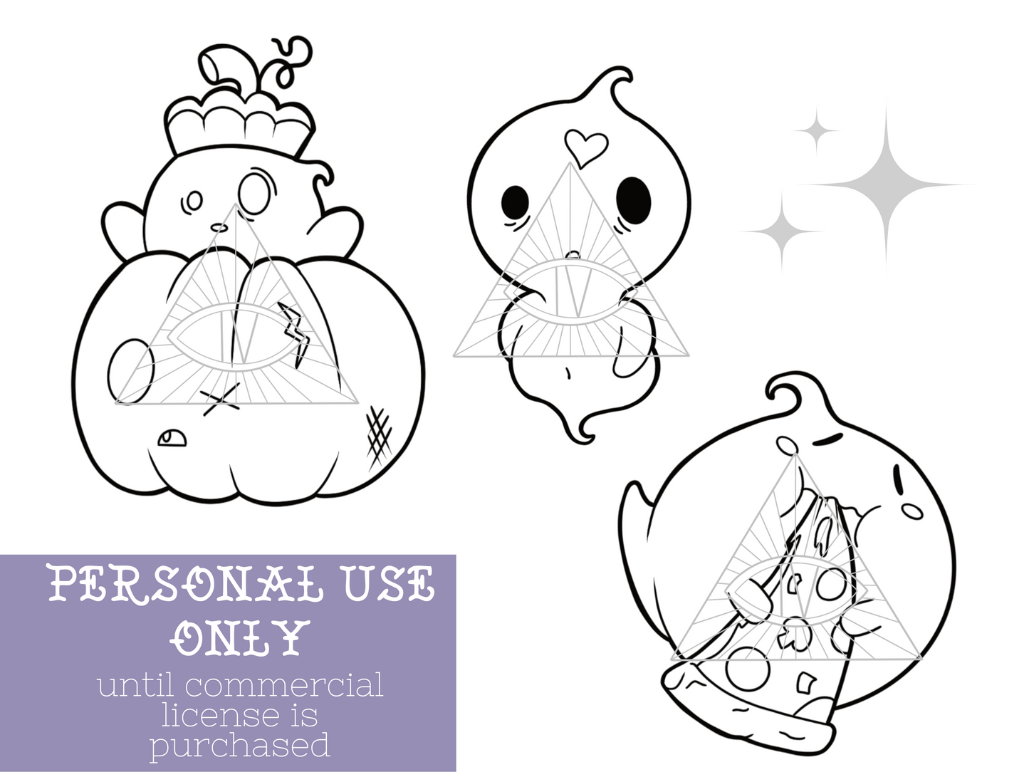Cute Ghosts SVG PNG Halloween Digital Downloads