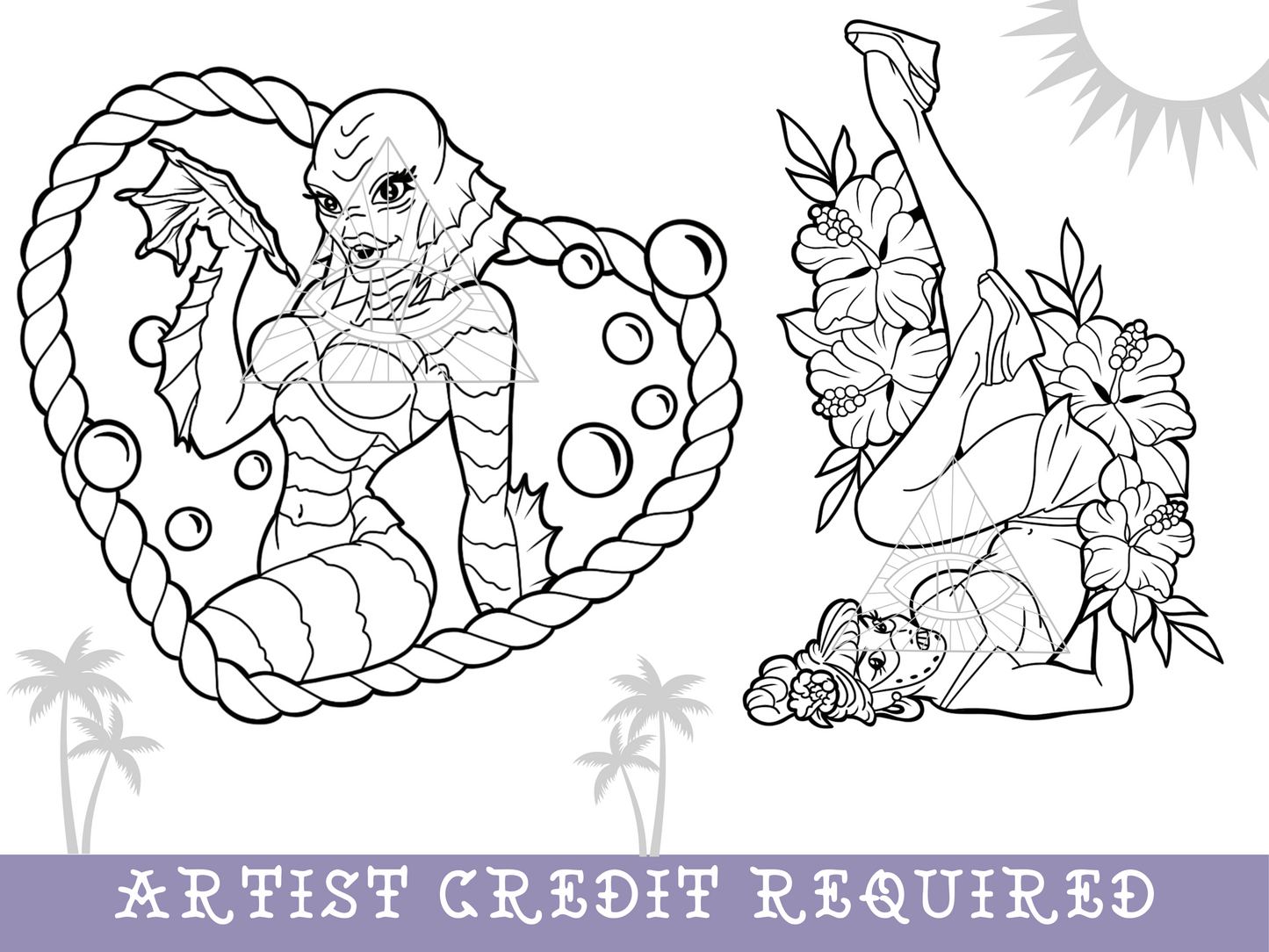 Classic Horror Pin-Up Queens SVG PNG Bundle