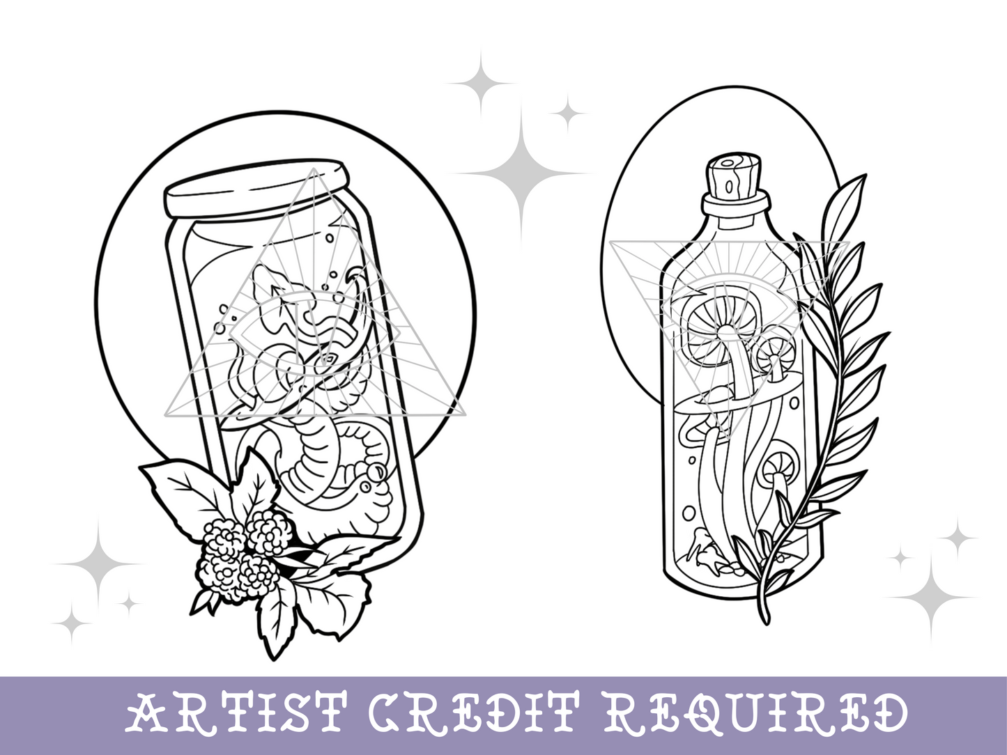 Witchy Vibes Apothecary Jars SVG PNG Files