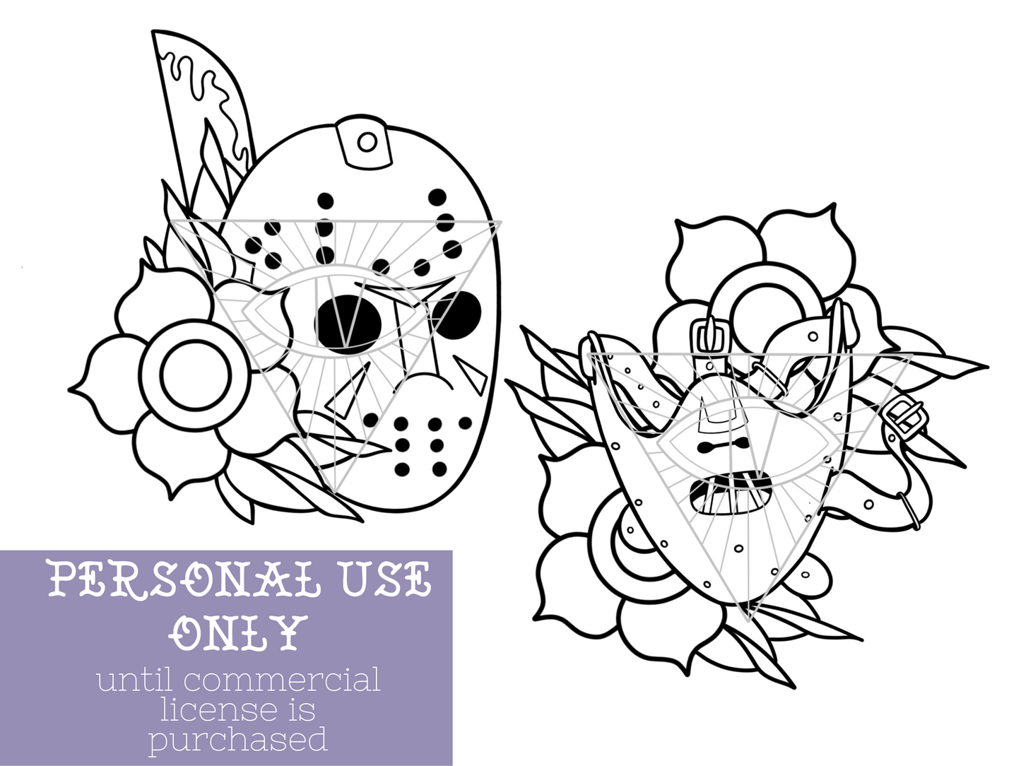 Classic Horror Traditional Tattoo SVG PNG Files