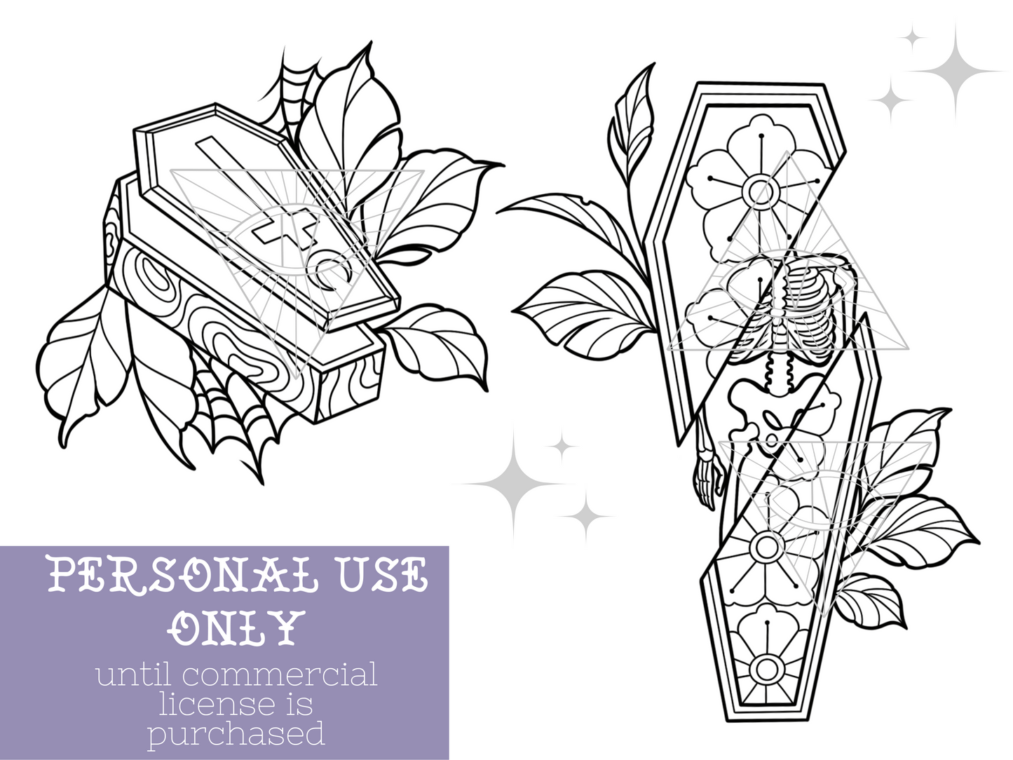 Coffin SVG Laser Cut Files Halloween Bundle