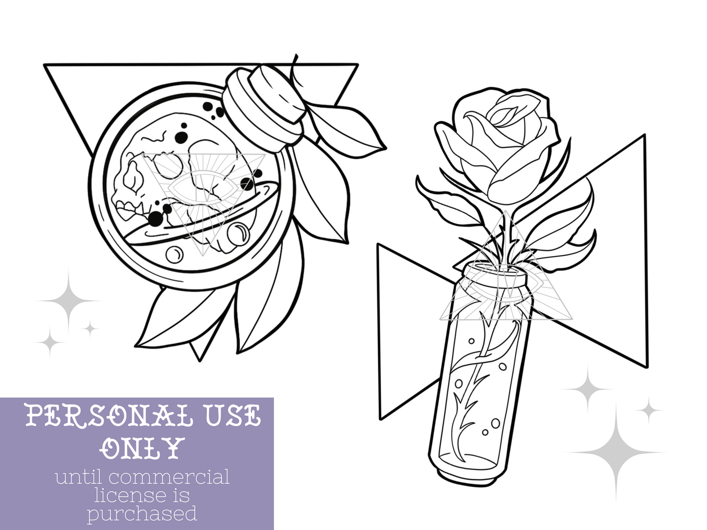 Witchy Vibes Apothecary Jars SVG PNG Files