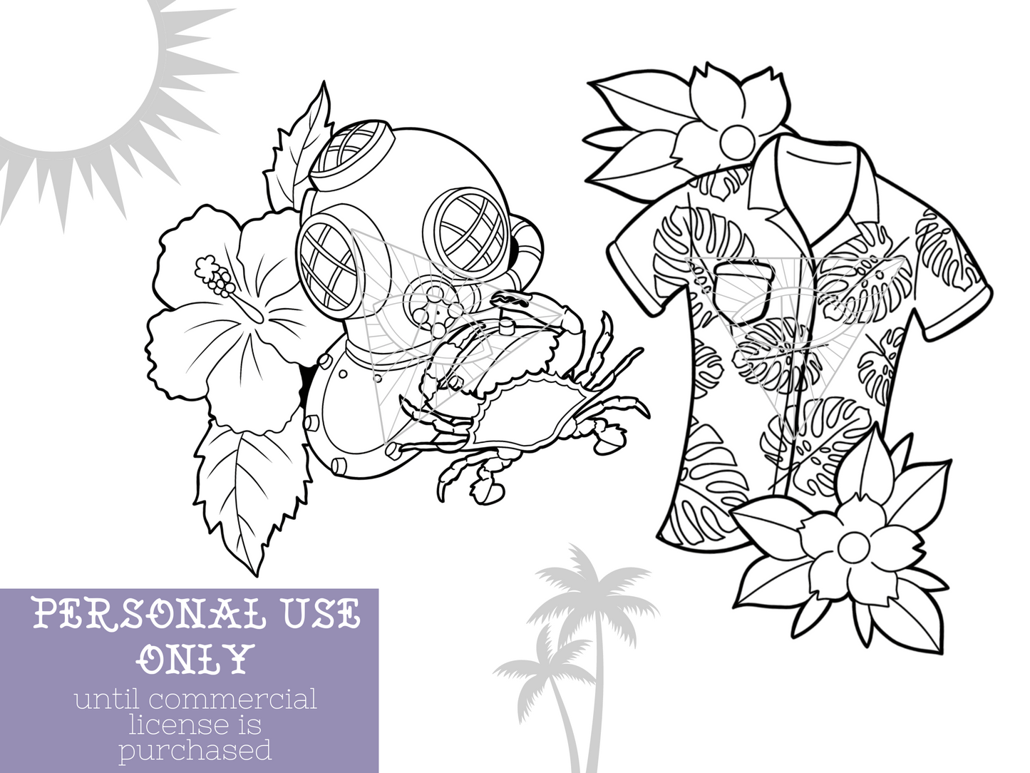 Beach Ocean Tattoo SVG PNG Designs