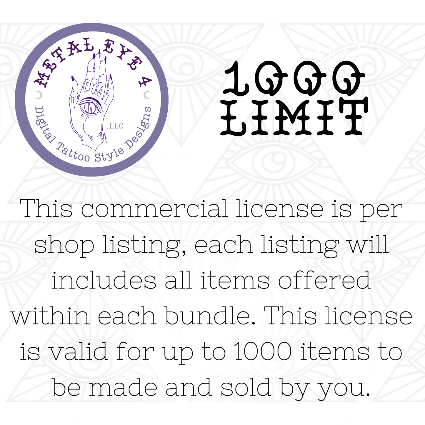 Commercial License - For Use on Up To 1000 Physical Products