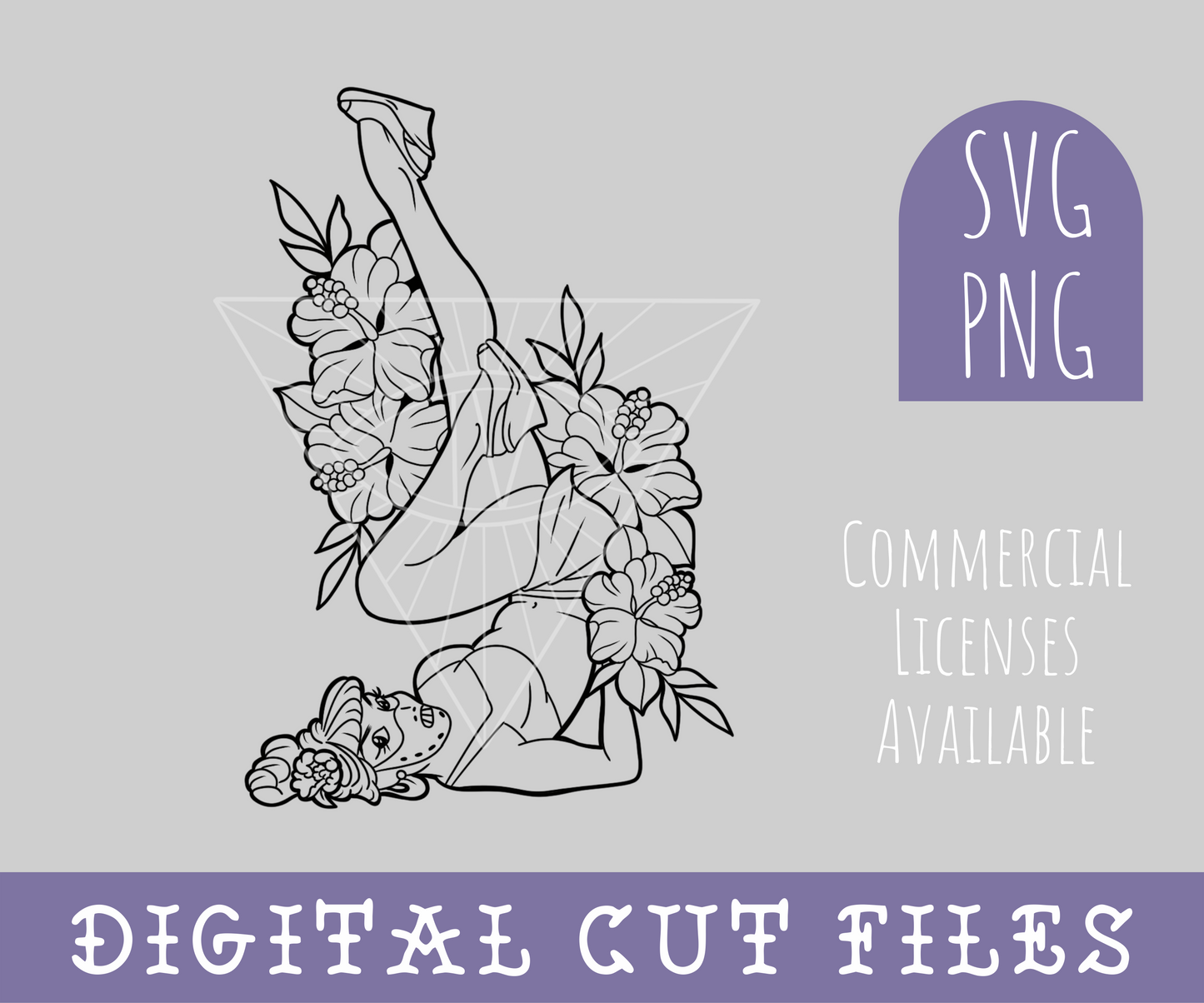 Classic Horror Pin-Up Queens SVG PNG Bundle