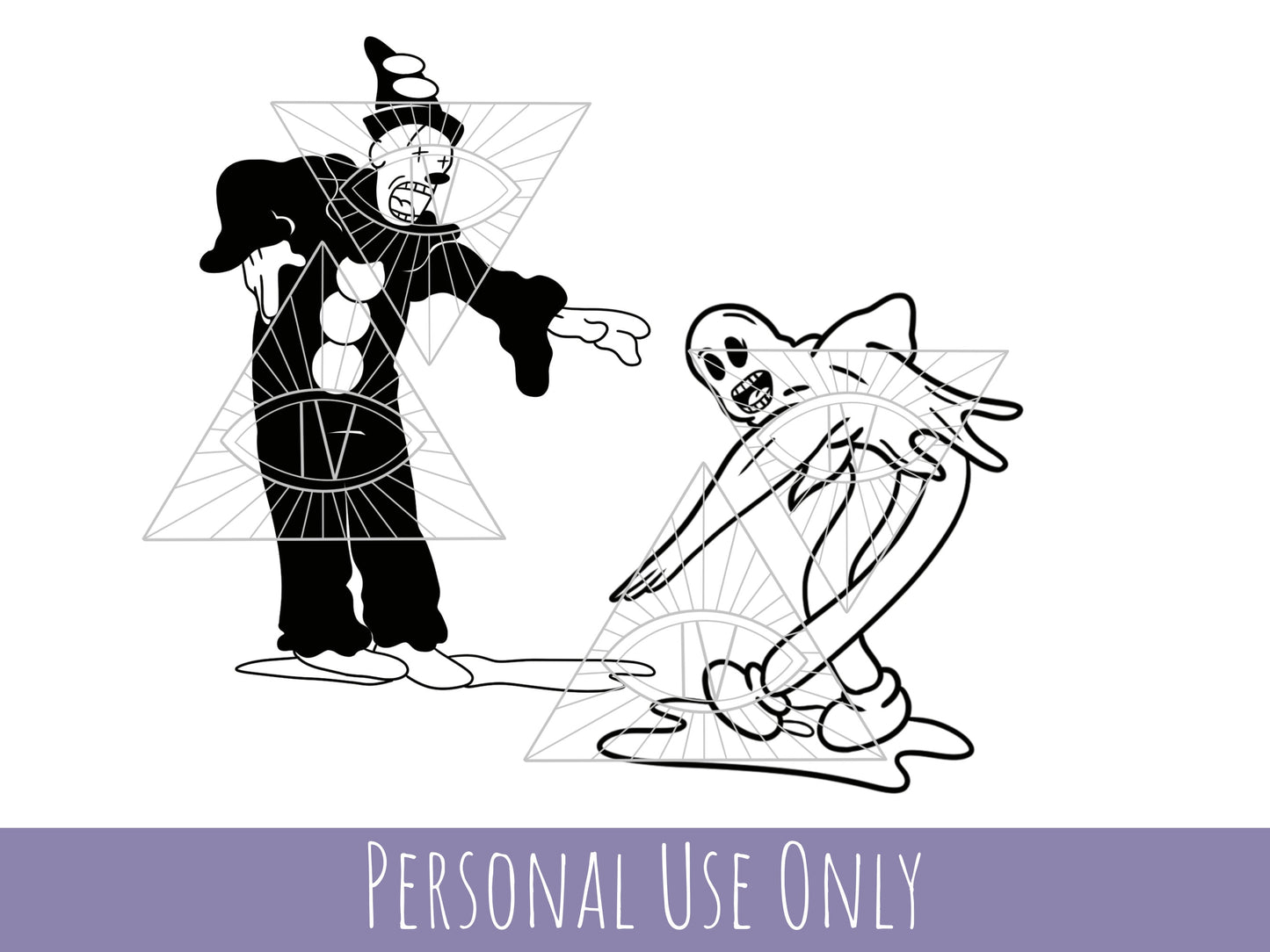 Koko the Clown: Halloween Ghost Classic Cartoons SVG PNG Bundle Files for Cricut Projects