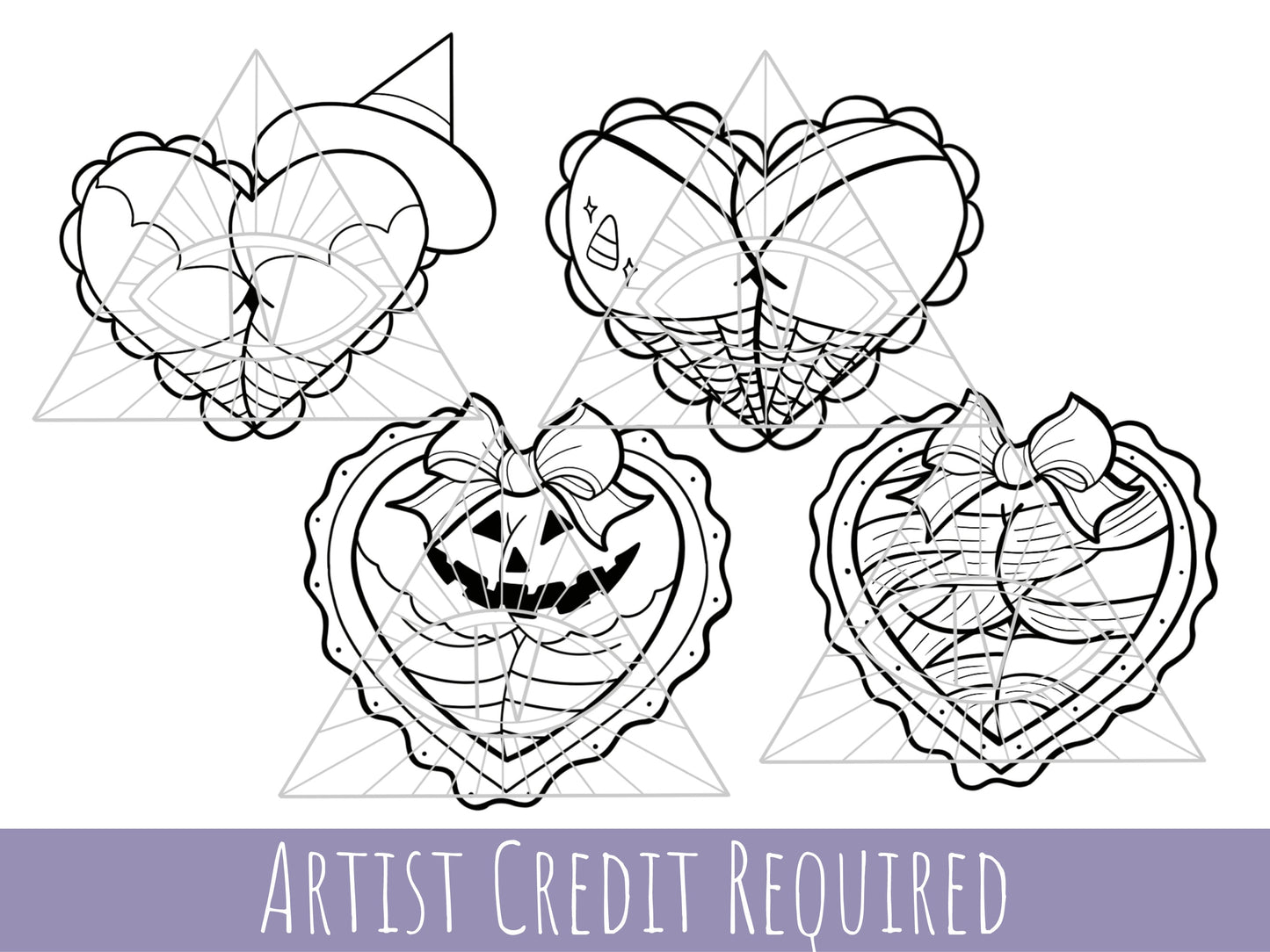Halloween Booty Heart SVG PNG Bundle Digital Designs Clipart for Printable Stickers