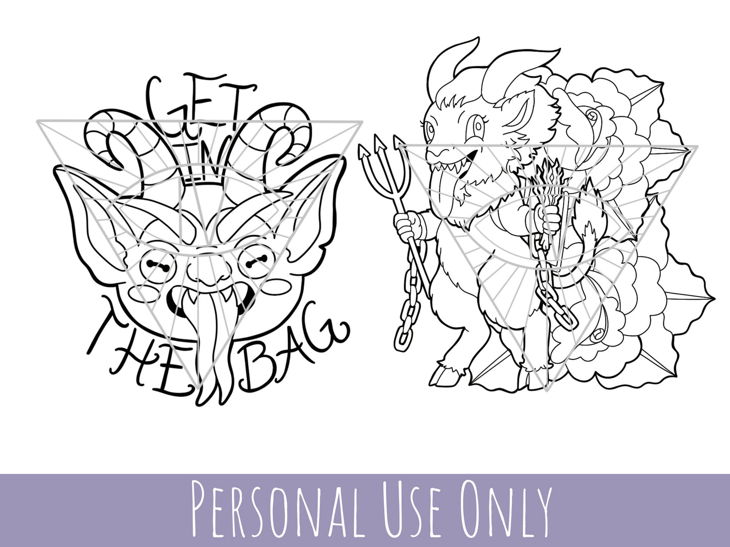 Krampus Goth Horror Christmas SVG PNG Bundle Files: Spooky Season Gifts