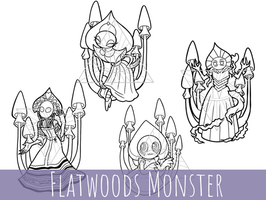 Cryptid Mythical Creatures Flatwoods Monster SVG Cut Files for Cricut Tattoo Designs