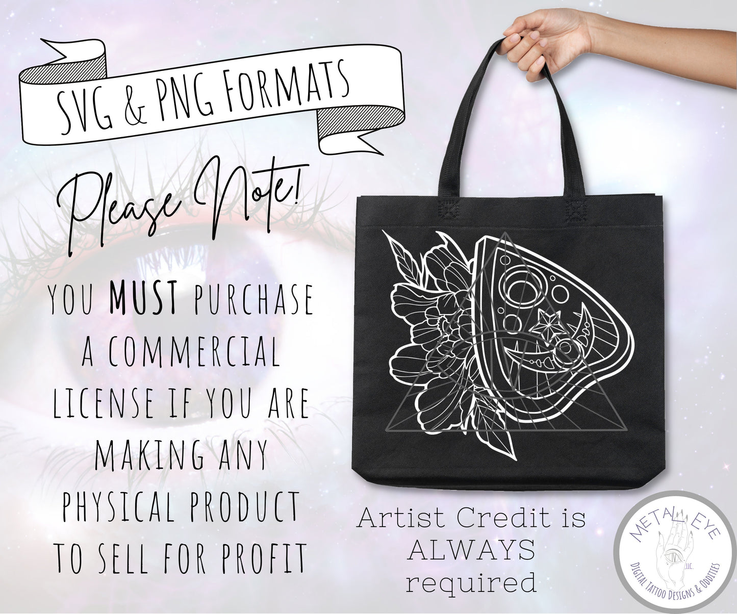 Witchy Tattoo Design Bundle for Cricut Projects. Goth PNG SVG