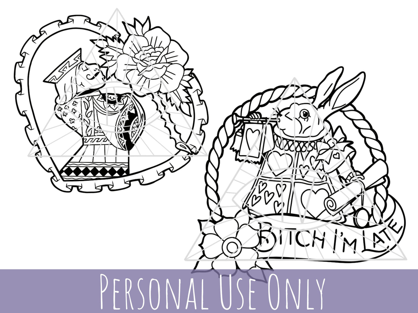 Queen of Hearts Alice in Wonderland Goth SVG Files for Laser Cut Projects