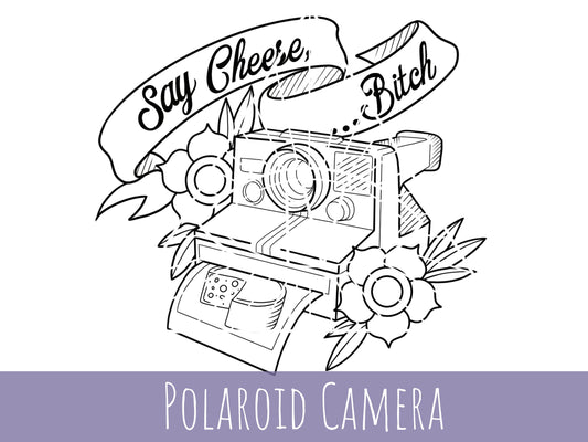 Polaroid Camera SVG PNG Files Bundle Digital Downloads: Sarcastic Funny