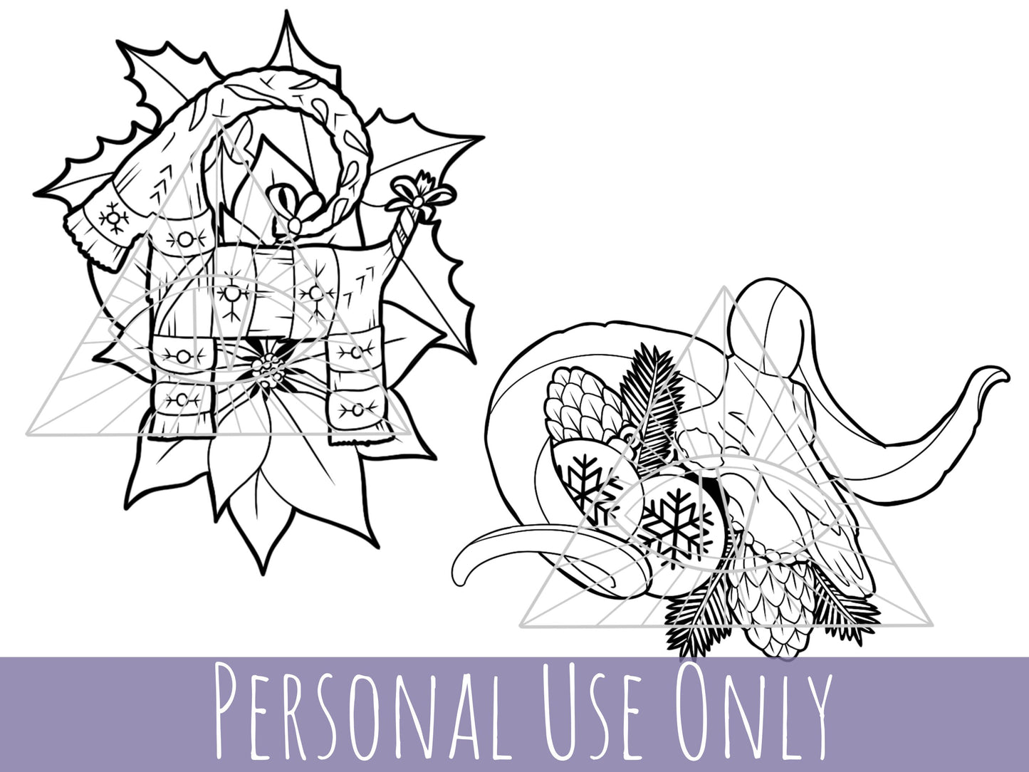 Pagan Goat Holiday SVG Digital File Design Bundle: Gothic Victorian Joulupukki