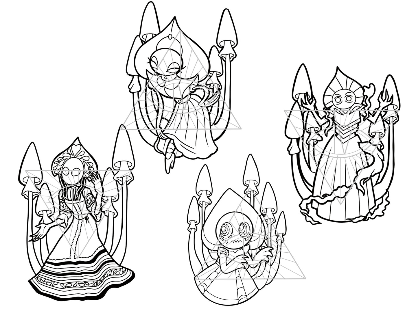 Cryptid Mythical Creatures Flatwoods Monster SVG Cut Files for Cricut Tattoo Designs