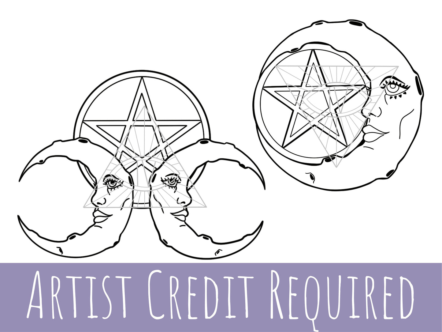 Moon Goddess SVG PNG Laser Cut Files | Digital Designs for Stickers and Printable's