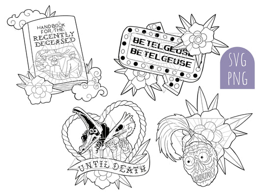 Classic Horror Beetlejuice SVG PNG Bundle