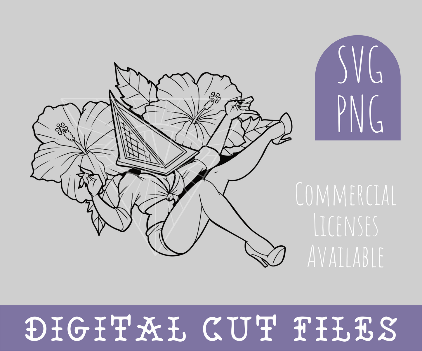Classic Horror Pin-Up Queens SVG PNG Bundle